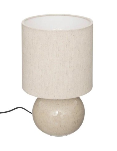 LAMPADA TAVOLO 195353B GAIA CERAMICA LINO BIANCO 28CM su Shop in Casa