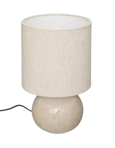 LAMPADA TAVOLO 195353B GAIA CERAMICA LINO BIANCO 28CM