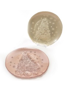 SOTTOPIATTO 54559 VETRO 33,5CM ALBERO ASSORT