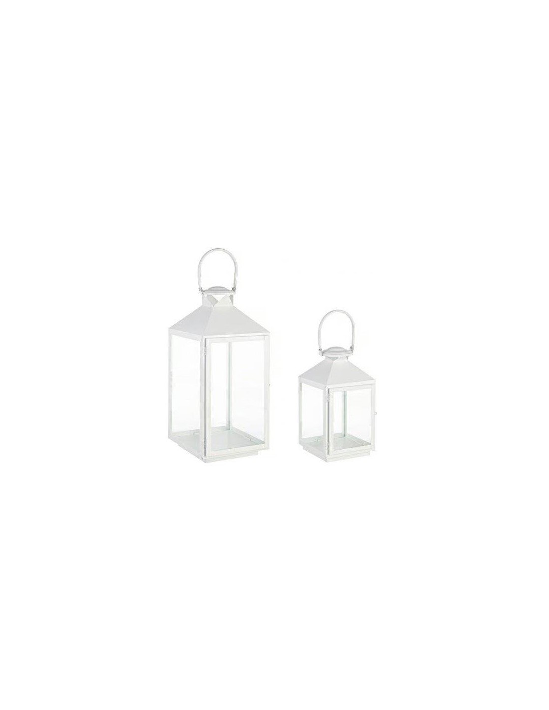 LANTERNA 0140714 2 MIS CLASSY BIANCO 23,5X22,5X53CM su Shop in Casa