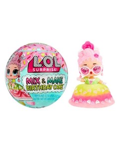 GIOCATTOLO PUBBLICIZZATO: vendita online LOL Surprise Mix & Make Birthday Cake, Bambola da Collezione con Abito-Torta Fai-da-...