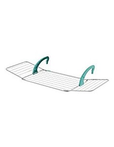 STENDI BALCONE - TERMOSIFONE: vendita online Stendibiancheria da balcone, 107x55x2,5 cm, acciaio e plastica, colore verde acq...