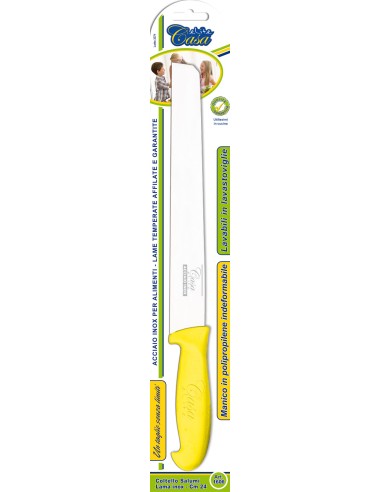 COLTELLO PER SALUMI IN ACCIAIO INOX 24 CM DE LUCA su Shop in Casa
