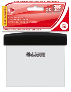 SPATOLA TAGLIA PASTA IN ACCIAIO INOX 12X8 CM DE LUCA su Shop in Casa