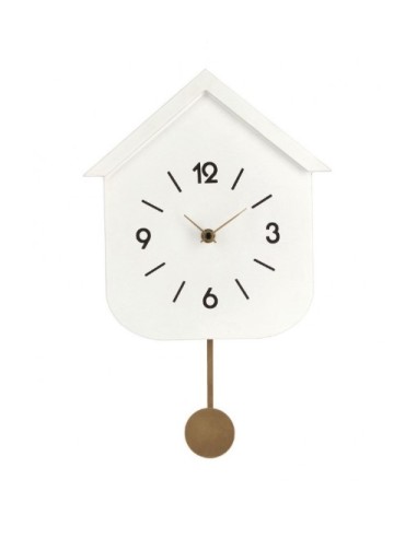 OROLOGIO PARETE 0182411 HOME BIANCO CON PENDOLO 24X37,5CM