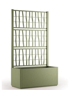 FIORIERA ETHICA 68602 80CM VERDE OLIVA CON SPALLIERA su Shop in Casa