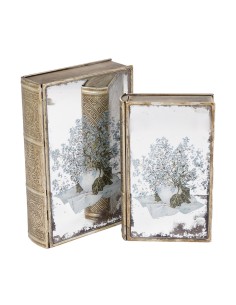 BOX LIBRO 137285 1 MIS FIORE LILLA SPECCHIO METALLO su Shop in Casa