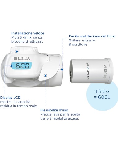 CONTENITORI E BROCCHE: vendita online Sistema filtrante dell'acqua ON TAP Pro V-MF con 1x filtro (600L) in offerta