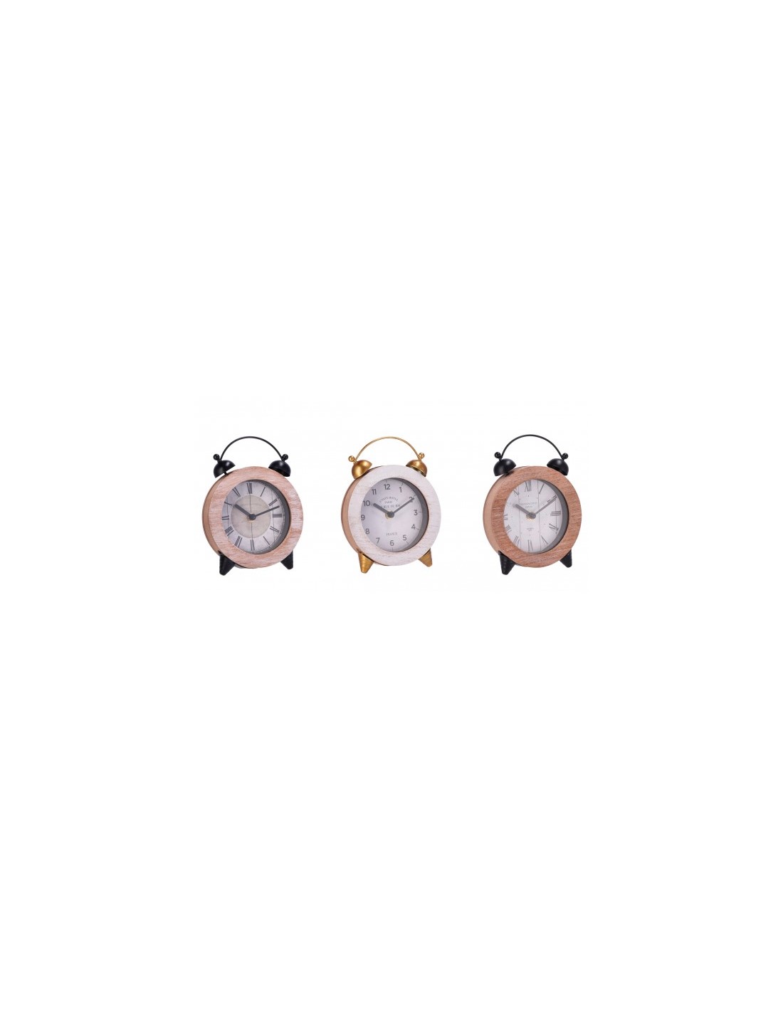 OROLOGIO SVEGLIA 83585 MDF 15X4X22CM ASSORTITO su Shop in Casa
