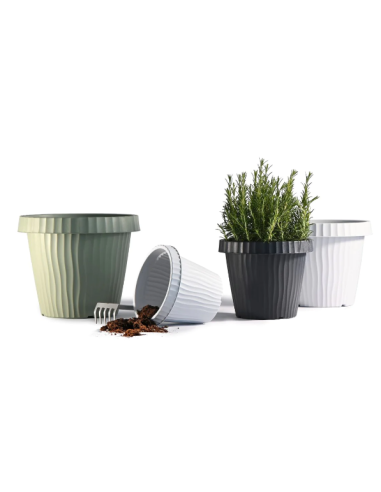 VASI E SOTTO VASI: vendita online VASO ONDA 31391 20CM GRAFITE in offerta