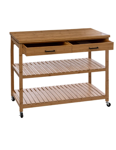 ISOLA CUCINA 189606 LINHA 108X60X90CM BAMBOO su Shop in Casa
