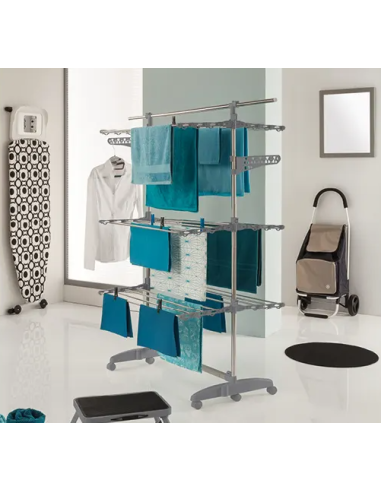 STENDIBIANCHERIA 157306 INOX 174X62X125CM MODULABILE su Shop in Casa
