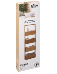 SPECCHI E MOBILETTI: vendita online SCAFFALE 216716020 BAMBOO 4 PIANI 25X16X88CM in offerta 2