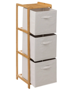 MOBILETTI E CONSOLE: vendita online SCAFFALE 174901 BAMBOO 35X33X110CM CON 3 CESTINI PORTAOGGETTI in offerta 2