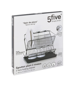 ACCESSORI LAVELLO: vendita online SCOLAPIATTI 189814 PIEGHEVOLE METALLO NERO in offerta 2