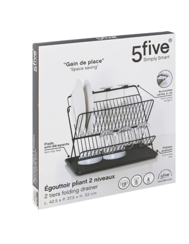 SCOLAPIATTI 189814 PIEGHEVOLE METALLO NERO su Shop in Casa