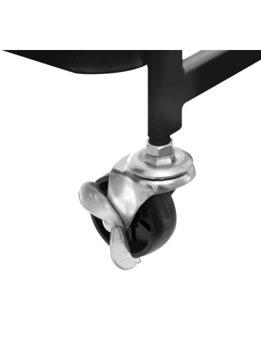 CARRELLO 167740 3 PIANI METALLO 51X30X76CM NERO su Shop in Casa