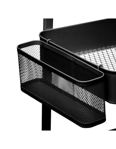 CARRELLO 167740 3 PIANI METALLO 51X30X76CM NERO su Shop in Casa