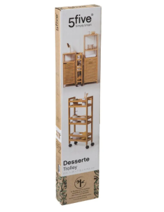 CARRELLO 174521 3 PIANI BAMBOO 36X15X75CM su Shop in Casa