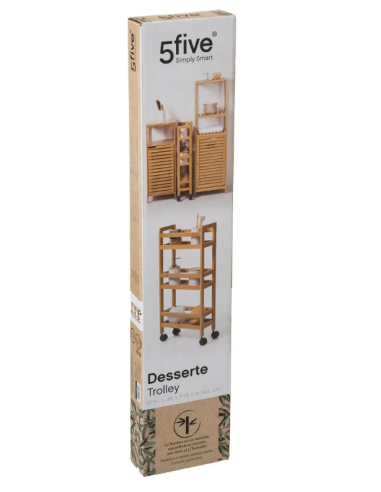 CARRELLO 174521 3 PIANI BAMBOO 36X15X75CM su Shop in Casa