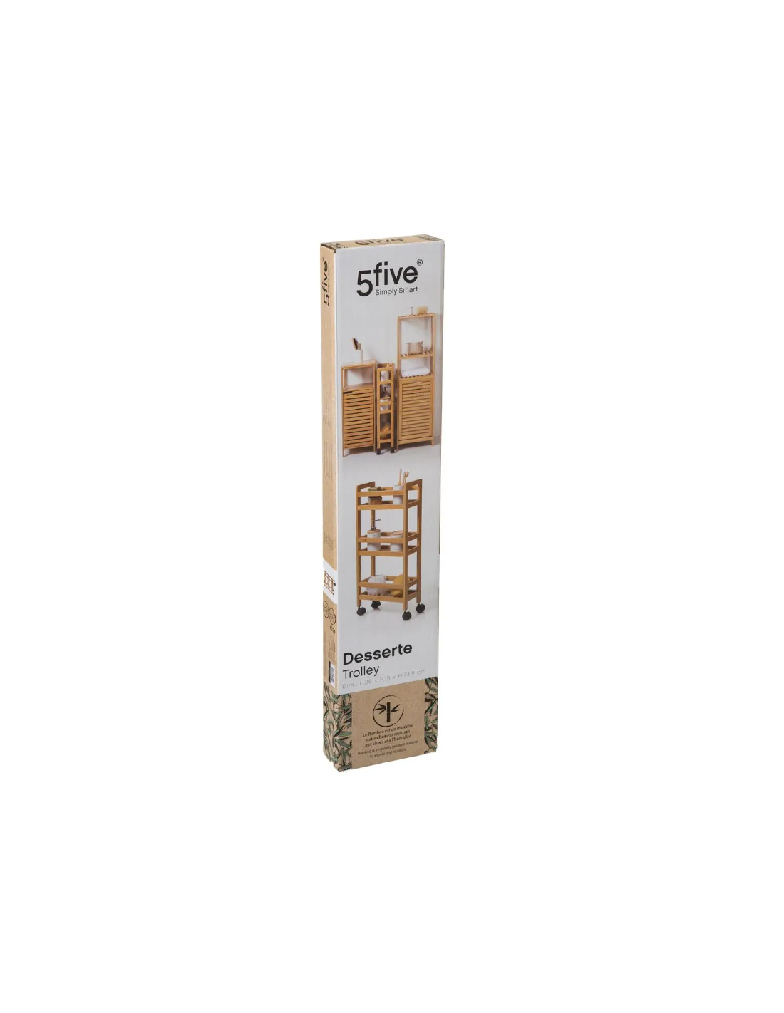 CARRELLO 174521 3 PIANI BAMBOO 36X15X75CM su Shop in Casa