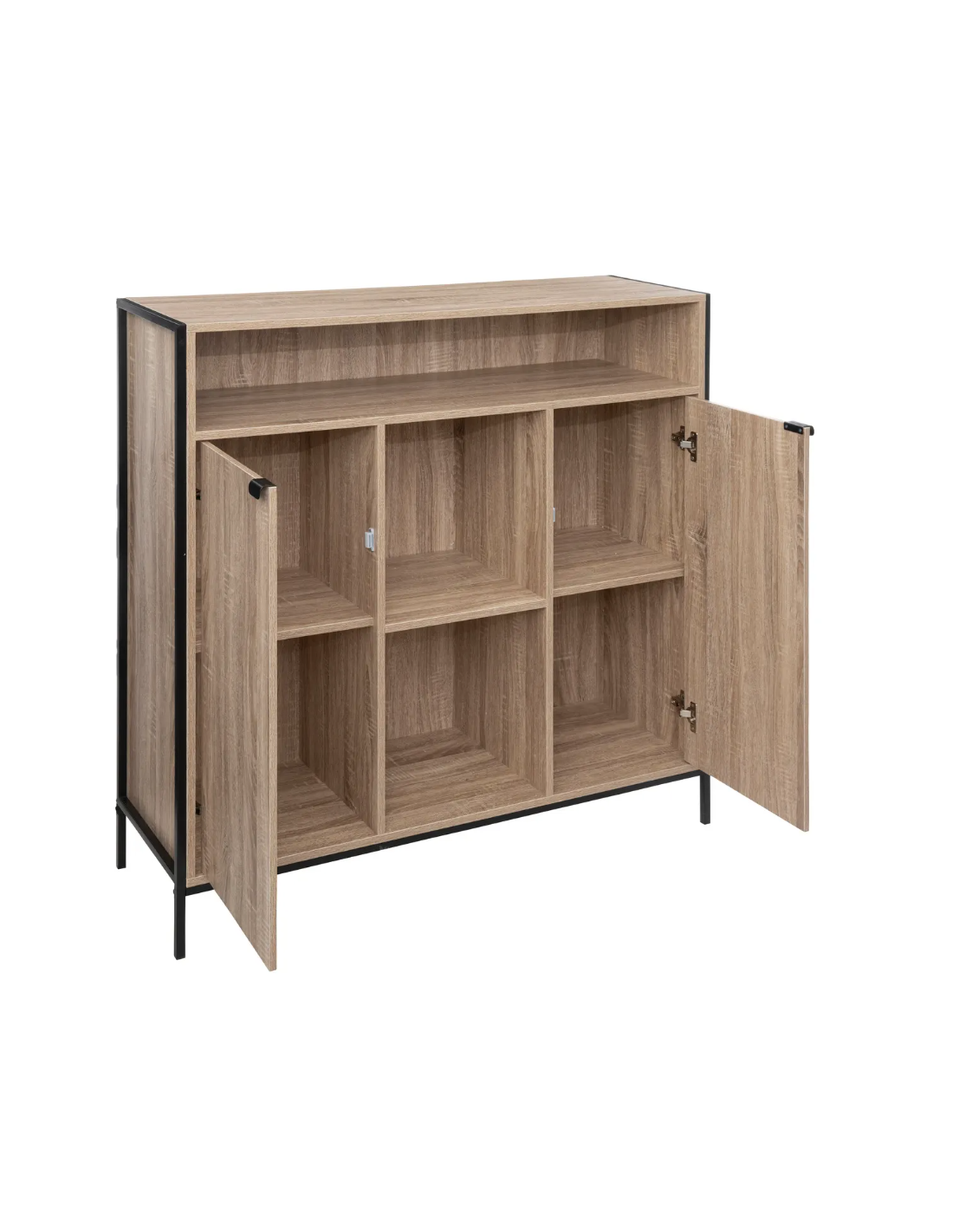 CREDENZA 181371 ALIAJ 2ANTE 114X37X110CM EFFETTO ROVERE NATURALE su...