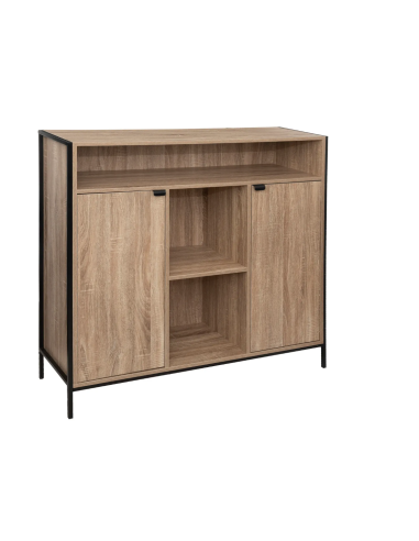 CREDENZA 181371 ALIAJ 2ANTE 114X37X110CM EFFETTO ROVERE NATURALE su...