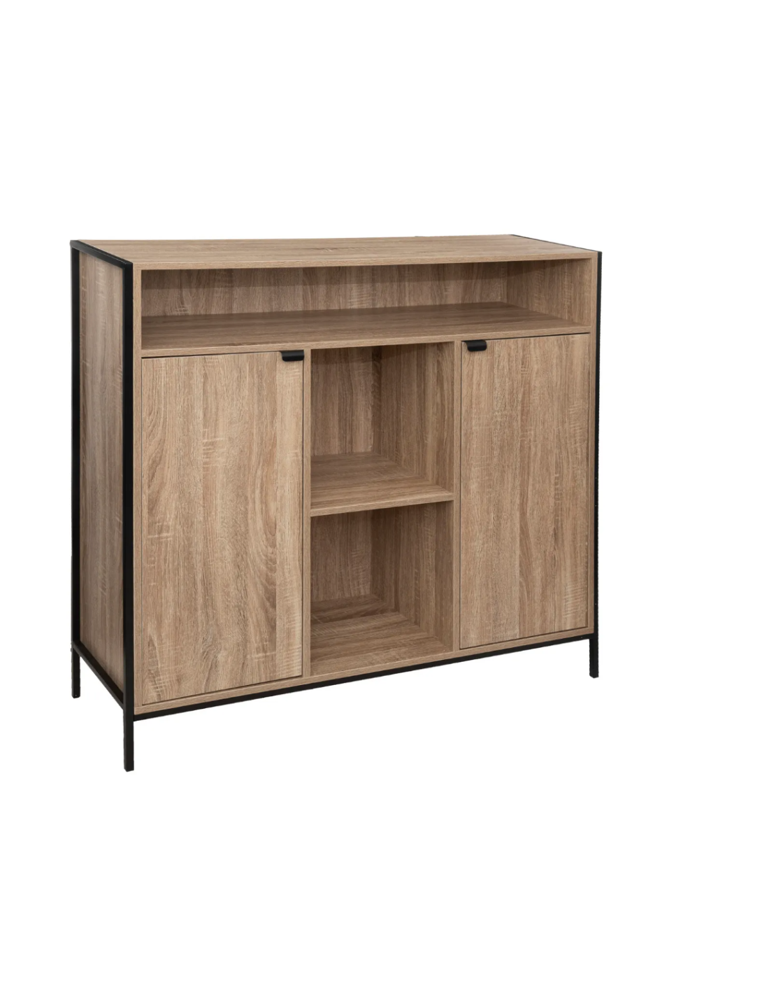 CREDENZA 181371 ALIAJ 2ANTE 114X37X110CM EFFETTO ROVERE NATURALE su...