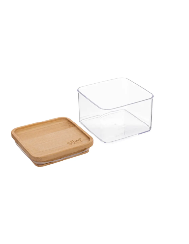CONTENITORE 181879 QUADRATO 1LT TAPPO BAMBOO su Shop in Casa