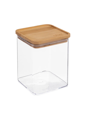 CONTENITORE 181879 QUADRATO 1LT TAPPO BAMBOO su Shop in Casa