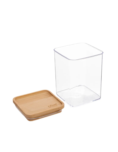 CONTENITORE 181878 QUADRATO 0,5LT TAPPO BAMBOO su Shop in Casa