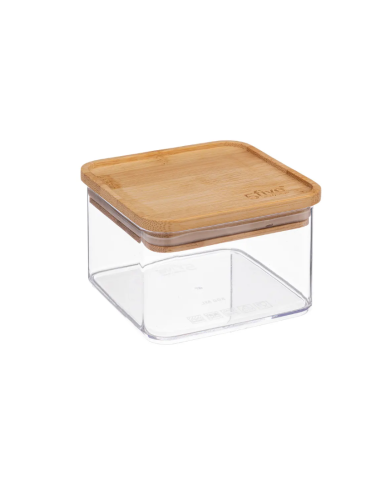 CONTENITORE 181878 QUADRATO 0,5LT TAPPO BAMBOO su Shop in Casa