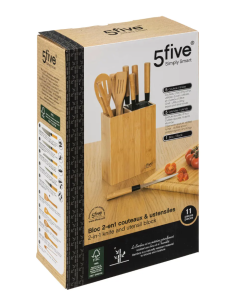 UTENSILI CUCINA: vendita online SET UTENSILI CUCINA 189690 BAMBOO CON COLTELLI in offerta