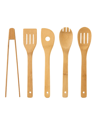 UTENSILI CUCINA: vendita online SET UTENSILI CUCINA 189690 BAMBOO CON COLTELLI in offerta
