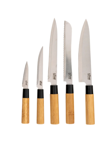 UTENSILI CUCINA: vendita online SET UTENSILI CUCINA 189690 BAMBOO CON COLTELLI in offerta