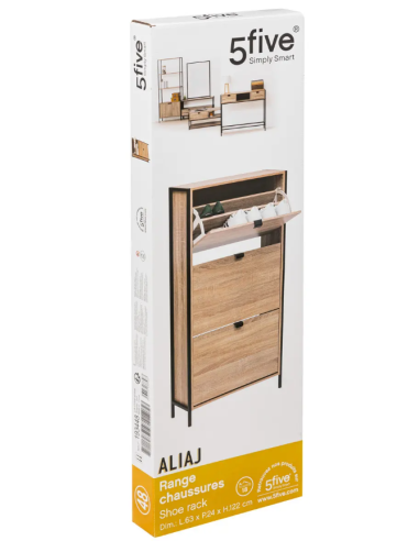 SCARPIERA 193448 ALIAJ 3 RIPIANI 63X24X122CM BEIGE su Shop in Casa