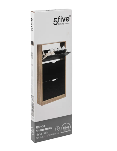 SCARPIERA 160392I 3 RIPIANI 60X24X119CM NERO su Shop in Casa