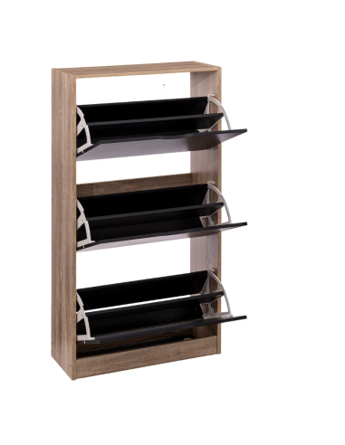 SCARPIERA 160392I 3 RIPIANI 60X24X119CM NERO su Shop in Casa