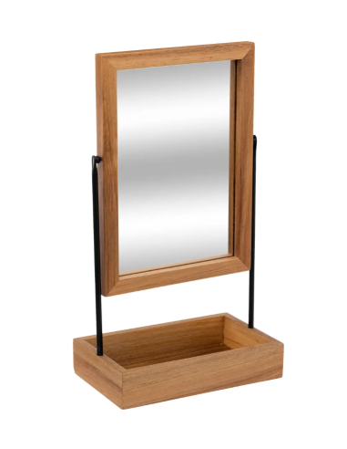 SPECCHIO 174842 CON SUPPORTO LEGNO su Shop in Casa