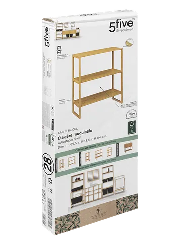 SCAFFALE 174828 BAMBOO 3P 70X33,5X84CM su Shop in Casa