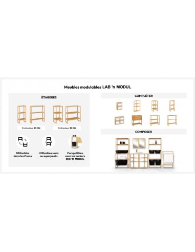 SCAFFALE 174825 BAMBOO 3P 35X33,5X84CM su Shop in Casa