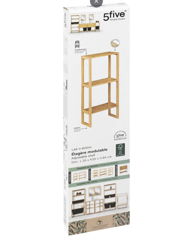 SCAFFALE 174824 BAMBOO 3P 35X20X84CM su Shop in Casa