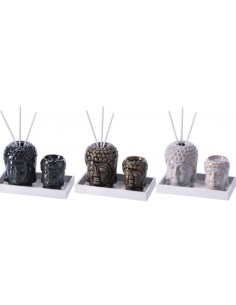 KIT DECORAZIONE 102603 BUDDHA ASSORTITO CON VASSOIO su Shop in Casa