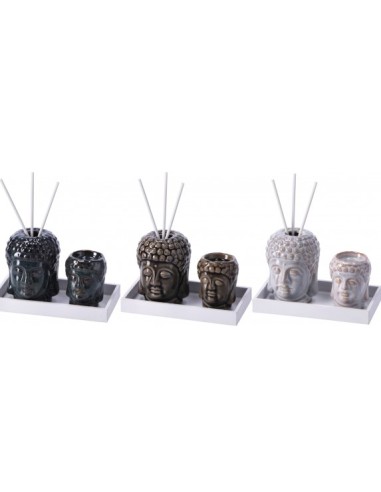 KIT DECORAZIONE 102603 BUDDHA ASSORTITO CON VASSOIO su Shop in Casa