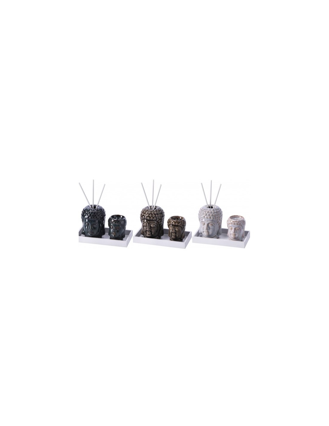KIT DECORAZIONE 102603 BUDDHA ASSORTITO CON VASSOIO su Shop in Casa