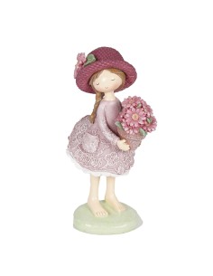 BAMBINA 137849 ROSA CON FIORI 19CM RESINA su Shop in Casa
