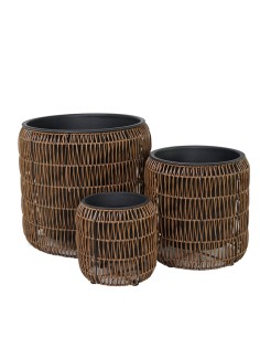 PORTAVASO 137258 2 MIS MARRONE TONDO PVC su Shop in Casa