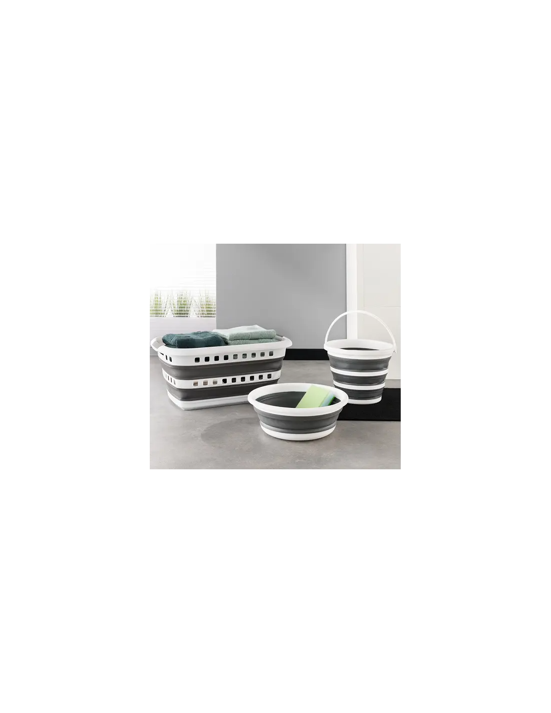 BACINELLA 164752 8LT RETRAIBILE BIANCO/GRIGIO su Shop in Casa