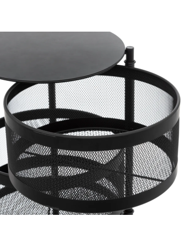 CARRELLO CUCINA 181832 4 CASSETTI METALLO 33X76CM NERO su Shop in Casa