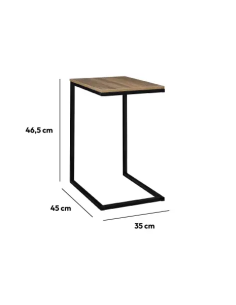 TAVOLI: vendita online TAVOLINO 181281 METALLO/LEGNO 45X35X66CM in offerta 2